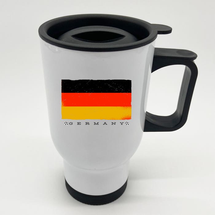 Germany Soccer Flag Logo Front & Back Stainless Steel Travel Mug