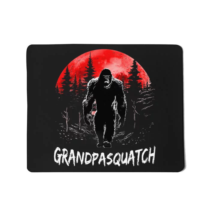 Grandpa Squatch Funny Bigfoot Dad Sasquatch Yeti Fathers day Mousepad