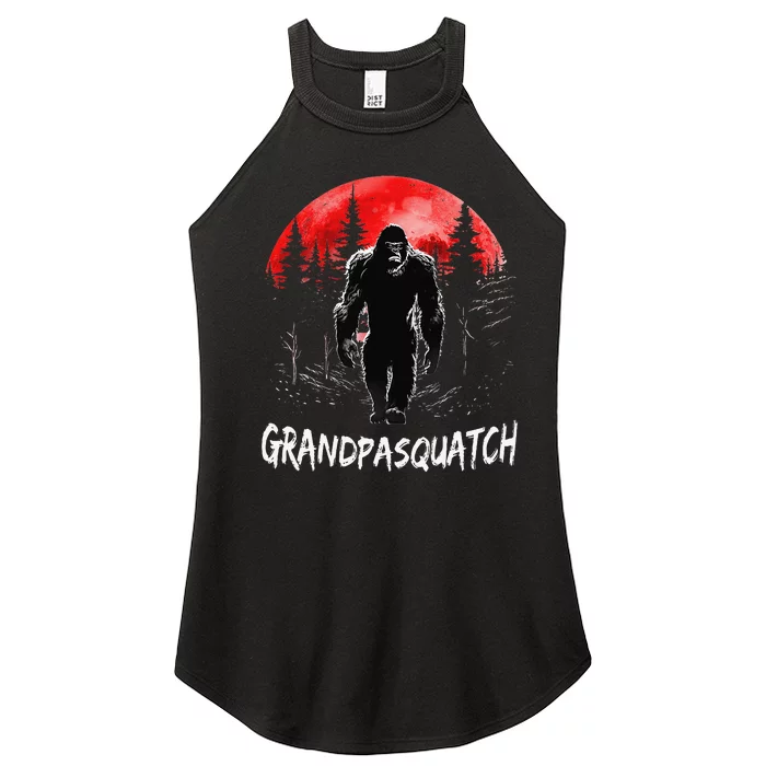 Grandpa Squatch Funny Bigfoot Dad Sasquatch Yeti Fathers day Women’s Perfect Tri Rocker Tank