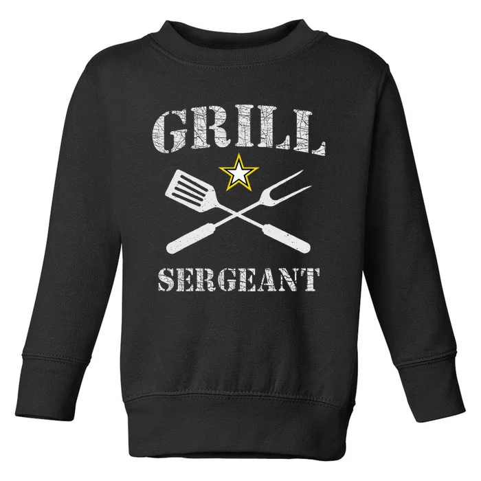 Grill Sergeant Funny Grilling BBQ Cookout Fathers Day Toddler Sweatshirt