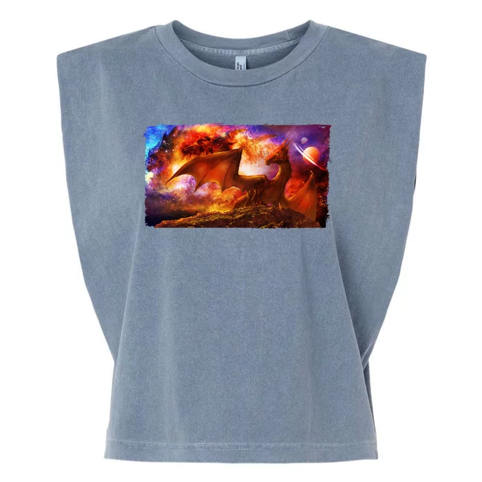 Galaxy Space Fantasy Dragon Garment-Dyed Women's Muscle Tee