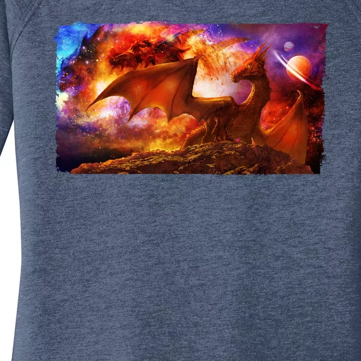 Galaxy Space Fantasy Dragon Women's Perfect Tri Tunic Long Sleeve Shirt