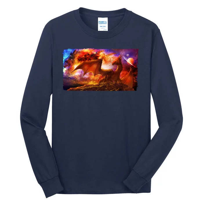 Galaxy Space Fantasy Dragon Tall Long Sleeve T-Shirt