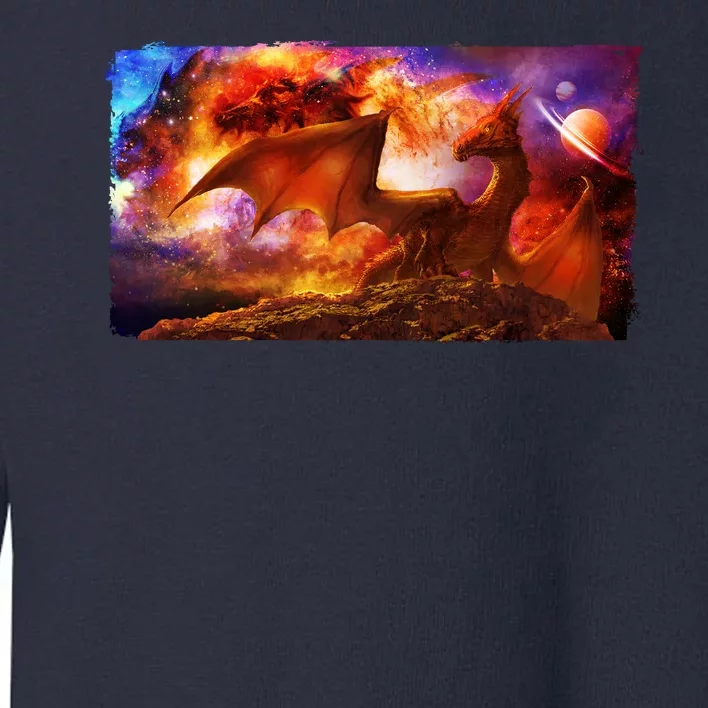 Galaxy Space Fantasy Dragon Toddler Sweatshirt