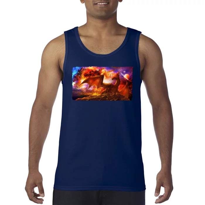 Galaxy Space Fantasy Dragon Tank Top