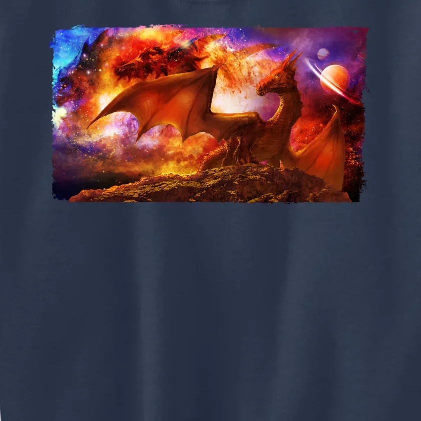 Galaxy Space Fantasy Dragon Kids Sweatshirt