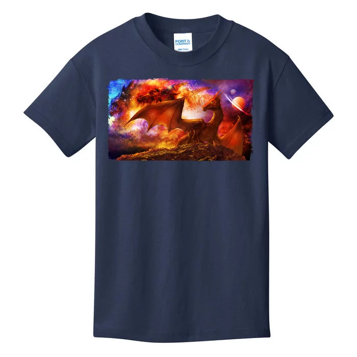 Galaxy Space Fantasy Dragon Kids T-Shirt