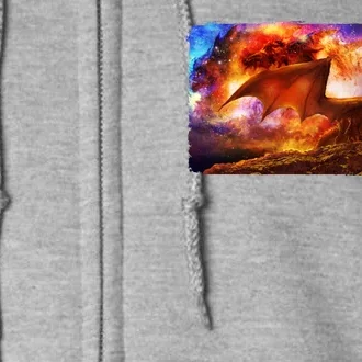 Galaxy Space Fantasy Dragon Full Zip Hoodie