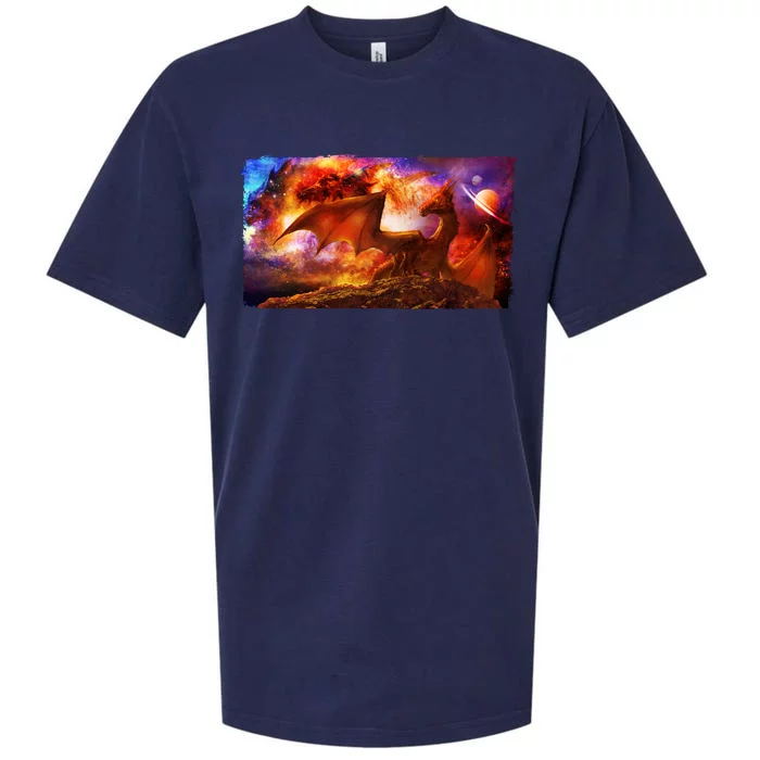 Galaxy Space Fantasy Dragon Sueded Cloud Jersey T-Shirt