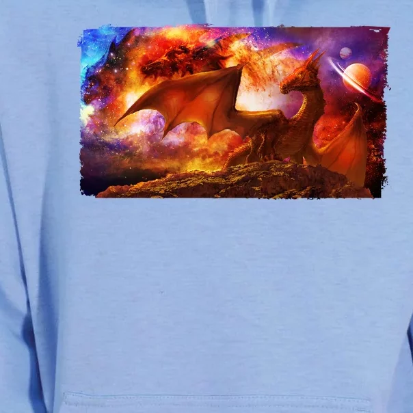 Galaxy Space Fantasy Dragon Unisex Surf Hoodie