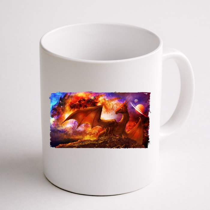 Galaxy Space Fantasy Dragon Front & Back Coffee Mug