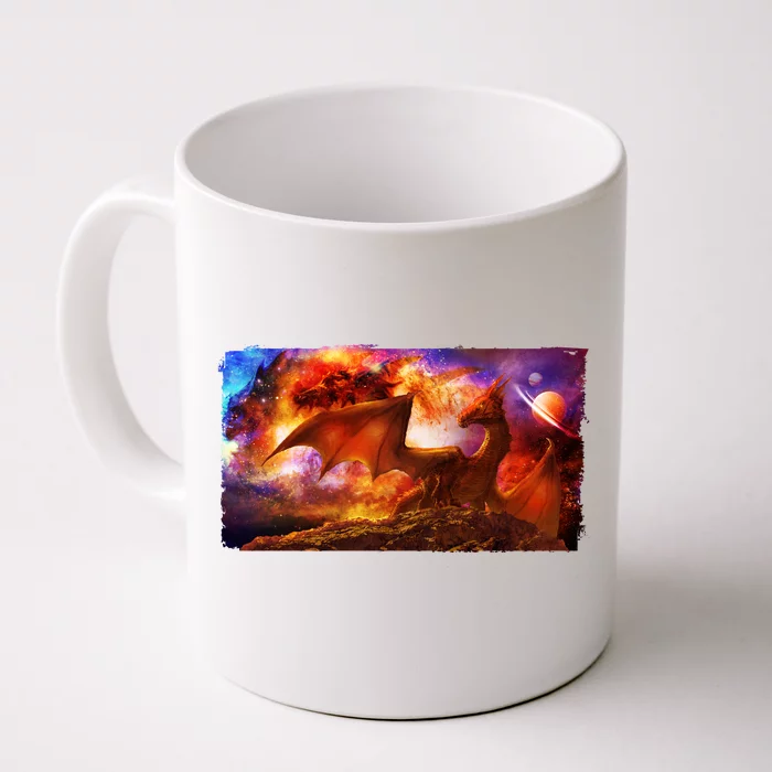 Galaxy Space Fantasy Dragon Front & Back Coffee Mug