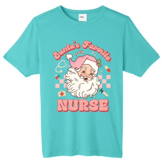 Groovy SantaS Favorite Nurse Christmas Rn Er Icu Gift ChromaSoft Performance T-Shirt