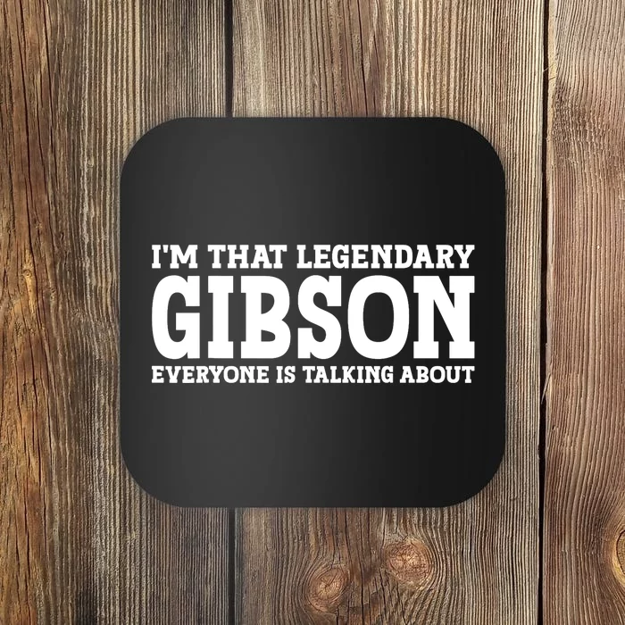 Gibson Surname Funny Team Family Last Name Gibson Coaster