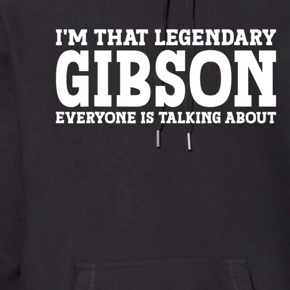 Gibson Surname Funny Team Family Last Name Gibson Premium Hoodie