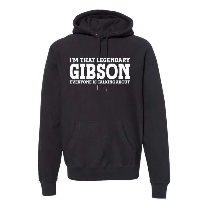 Gibson Surname Funny Team Family Last Name Gibson Premium Hoodie