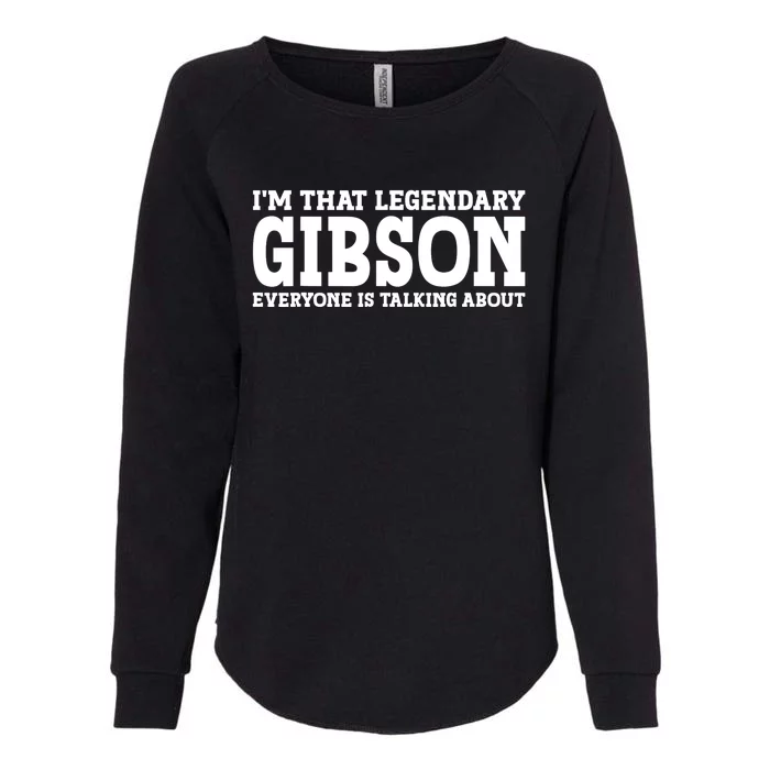 Gibson Surname Funny Team Family Last Name Gibson Womens California Wash Sweatshirt