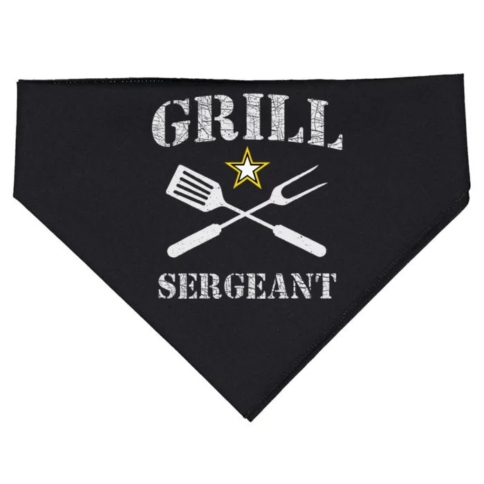 Grill Sergeant Funny Grilling BBQ Cookout Fathers Day USA-Made Doggie Bandana