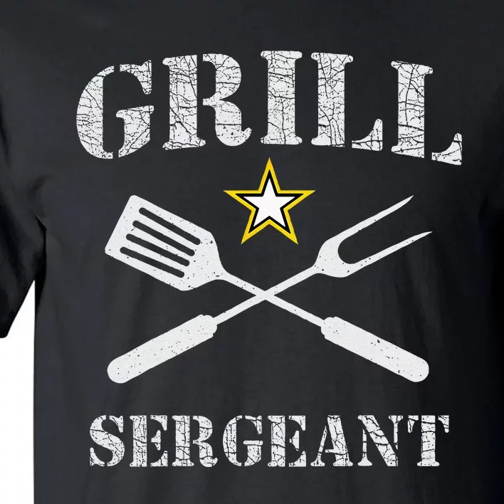 Grill Sergeant Funny Grilling BBQ Cookout Fathers Day Tall T-Shirt