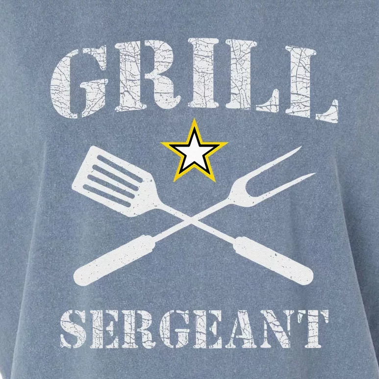 Grill Sergeant Funny Grilling BBQ Cookout Fathers Day Garment-Dyed Women's Muscle Tee