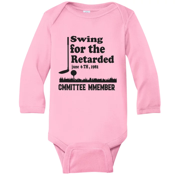 Golf Swing For The Retarded Committee Member Baby Long Sleeve Bodysuit