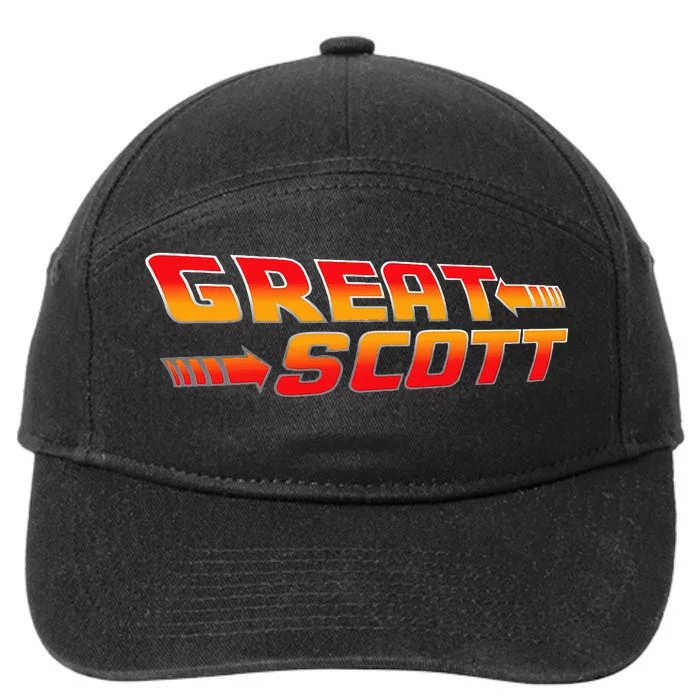 Great Scott Funny Time Traveler Mad Scientist Inventor 7-Panel Snapback Hat