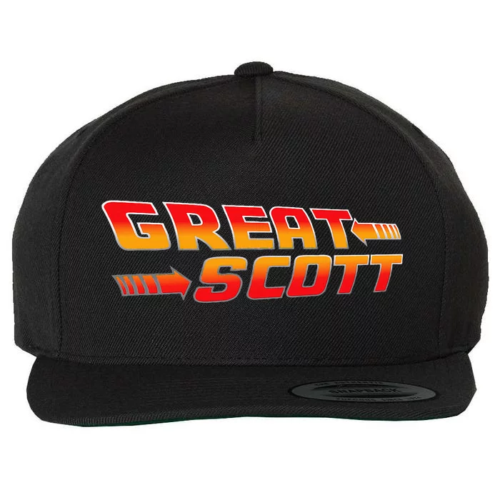 Great Scott Funny Time Traveler Mad Scientist Inventor Wool Snapback Cap