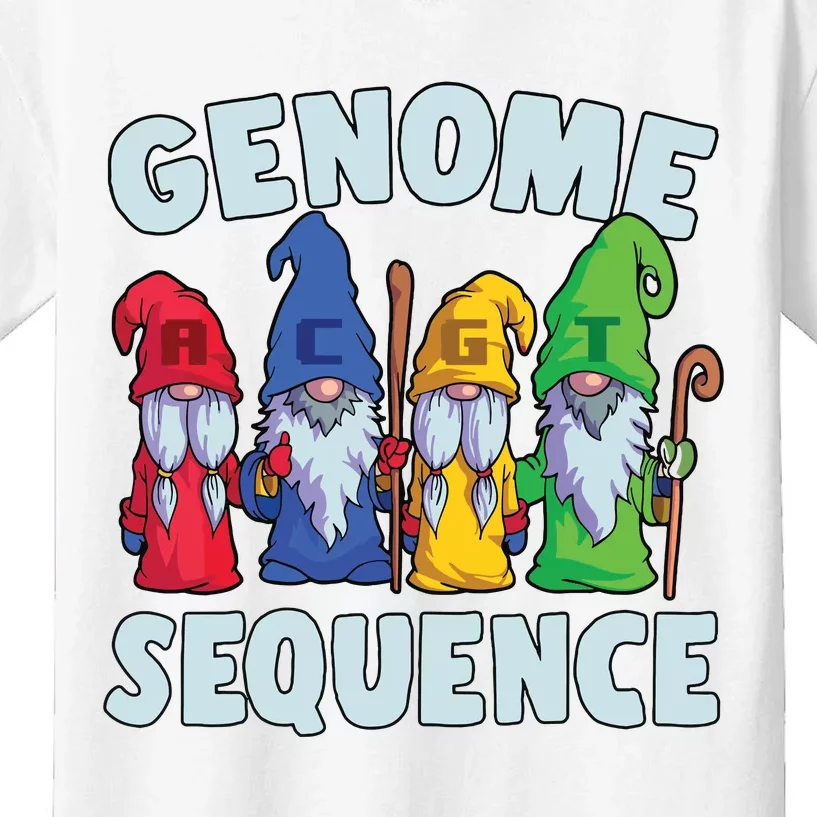 Genome Sequence Funny Gnome Biology Physics Science Pun Kids T-Shirt