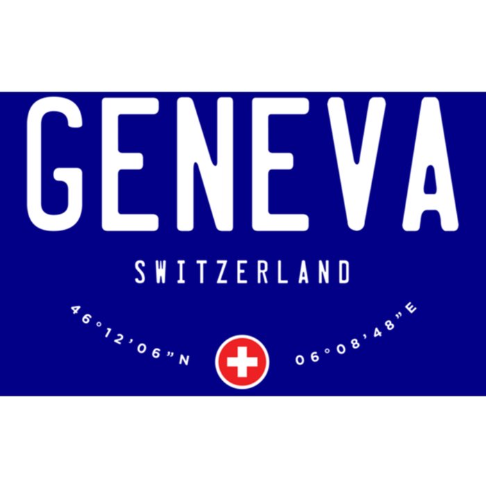 Geneva Switzerland Flag Cool Gift Bumper Sticker