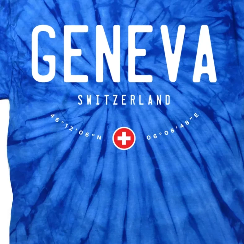 Geneva Switzerland Flag Cool Gift Tie-Dye T-Shirt