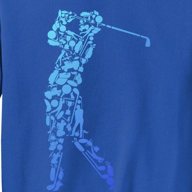 Golfer Silhouette Filled With Golf Things Meaningful Gift Sweatshirt