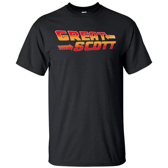 Great Scott Funny Time Traveler Mad Scientist Inventor Tall T-Shirt