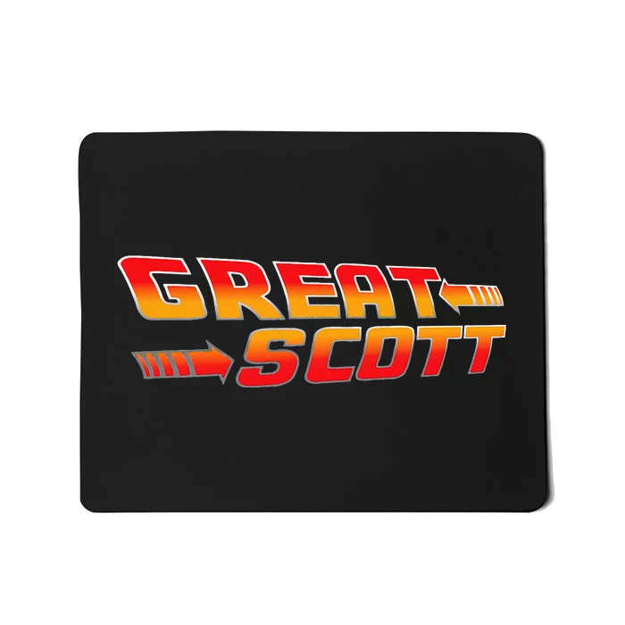 Great Scott Funny Time Traveler Mad Scientist Inventor Mousepad