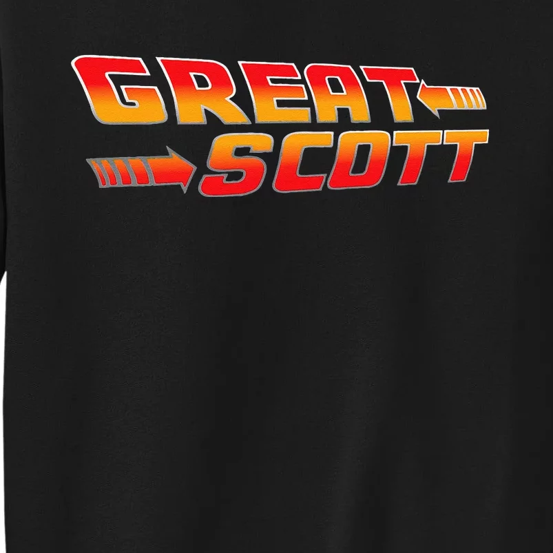 Great Scott Funny Time Traveler Mad Scientist Inventor Tall Sweatshirt