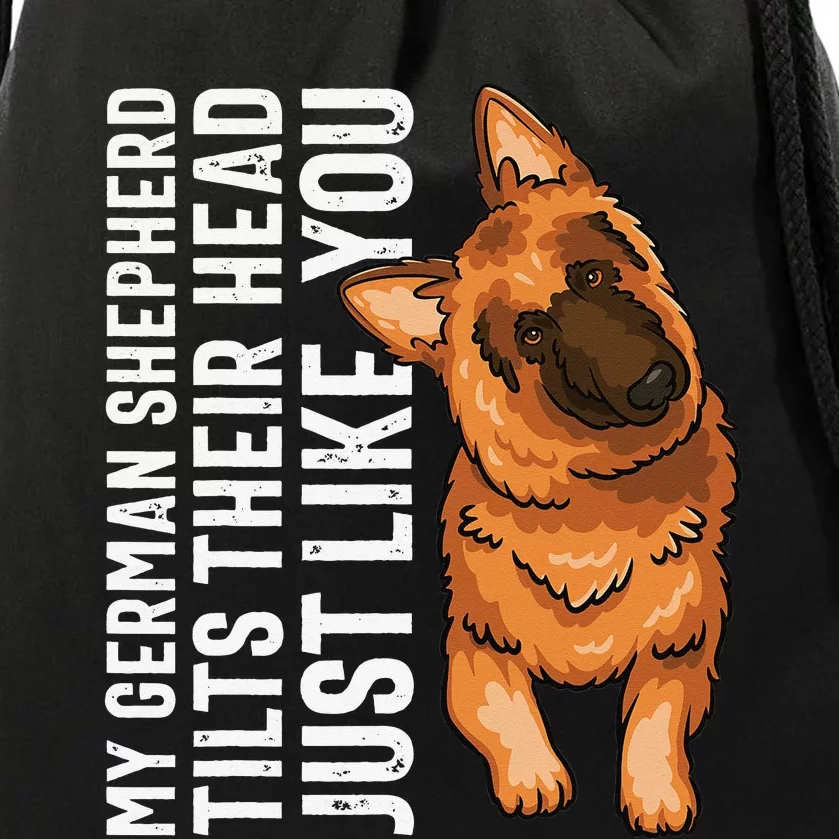 German Shepherd Funny German Shepherd Tee Dog Lover Drawstring Bag