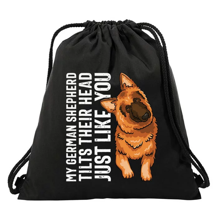 German Shepherd Funny German Shepherd Tee Dog Lover Drawstring Bag