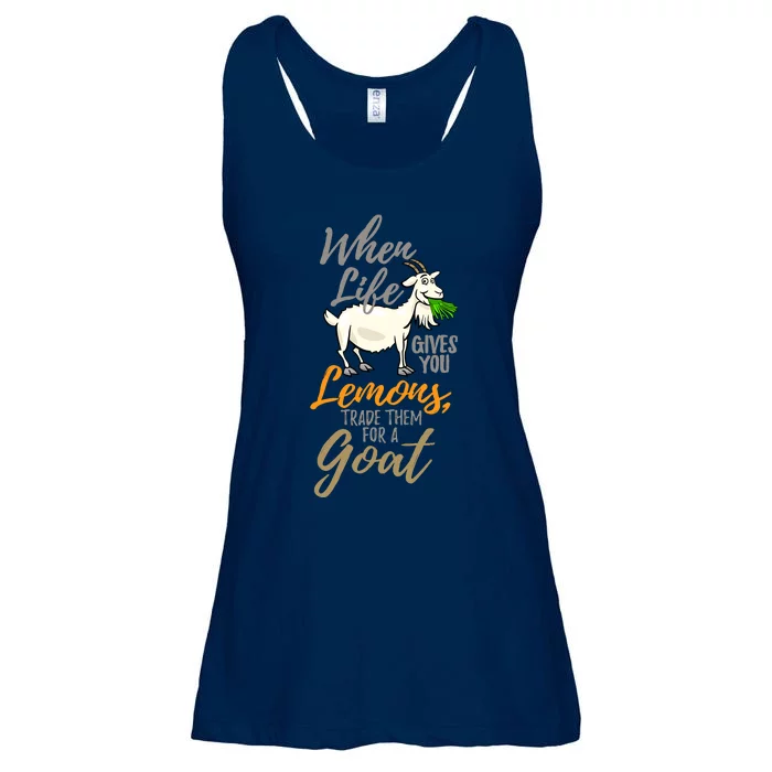 Goat Stuff For Goat Lovers | Farm Animal Meme Pun Funny Goat Ladies Essential Flowy Tank