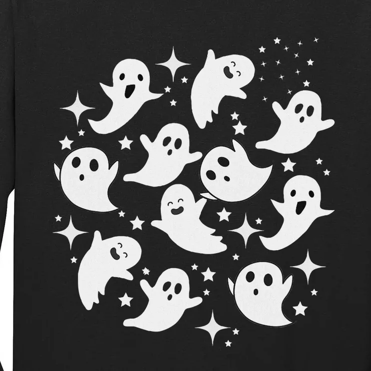 Ghostly Stars Fall Tall Long Sleeve T-Shirt