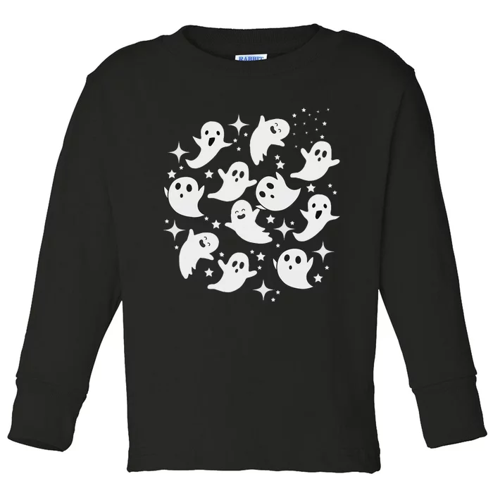 Ghostly Stars Fall Toddler Long Sleeve Shirt