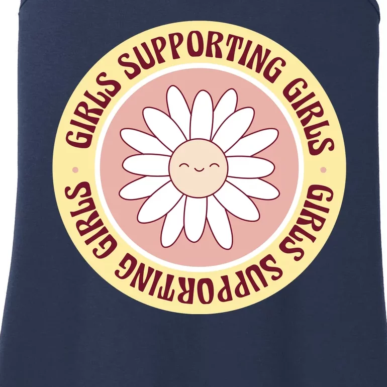 Girls Supporting Girls Sunflower Feminist Ladies Essential Tank