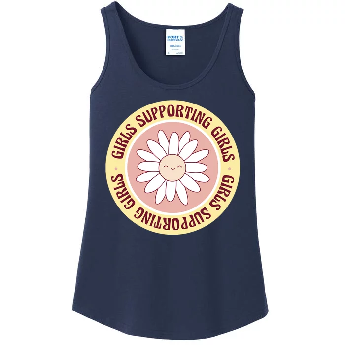 Girls Supporting Girls Sunflower Feminist Ladies Essential Tank