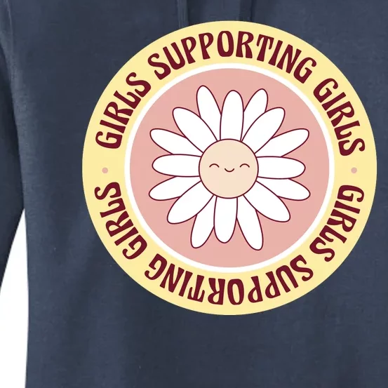 Girls Supporting Girls Sunflower Feminist Women's Pullover Hoodie