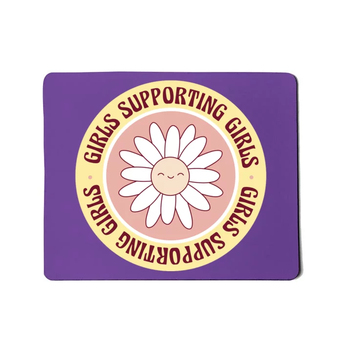 Girls Supporting Girls Sunflower Feminist Mousepad