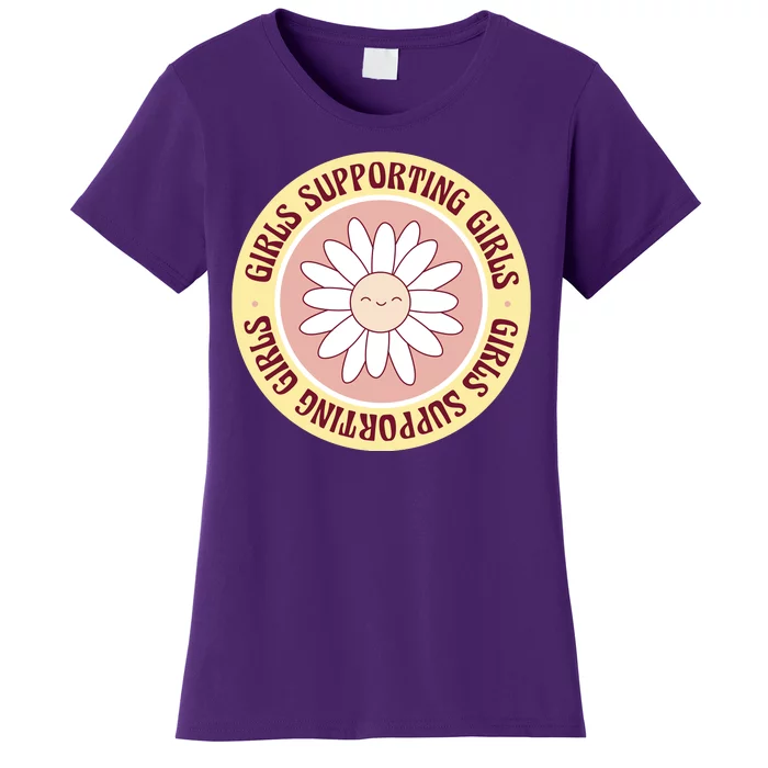 Girls Supporting Girls Sunflower Feminist Women's T-Shirt