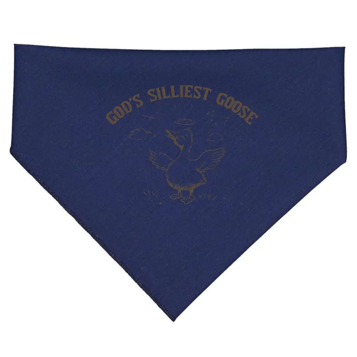 GodS Silliest Goose Funny Goose Sarcastic Vintage USA-Made Doggie Bandana