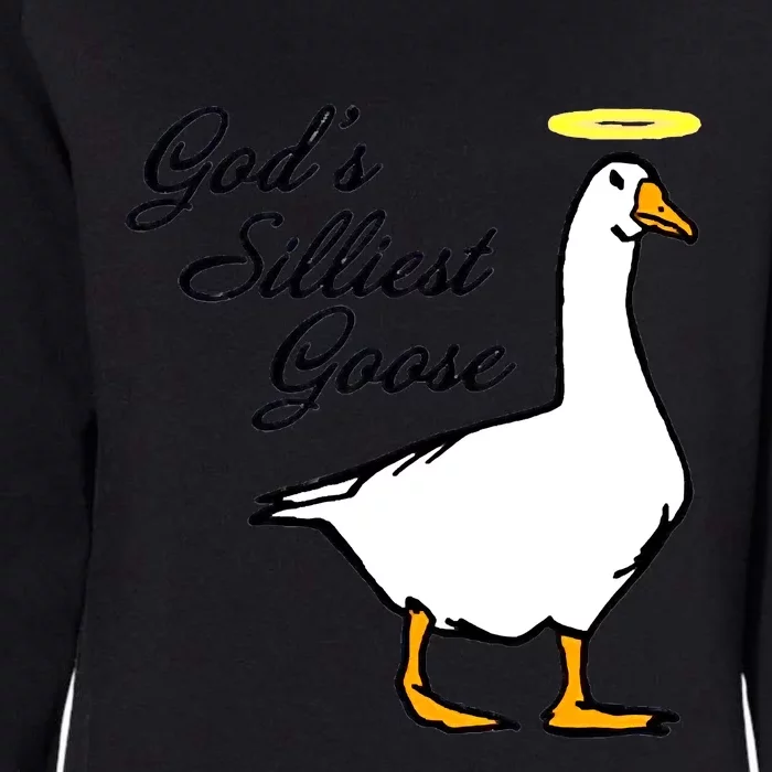 God's Silliest Goose Womens California Wash Sweatshirt