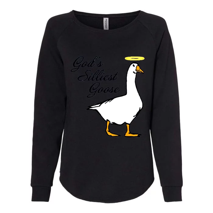 God's Silliest Goose Womens California Wash Sweatshirt