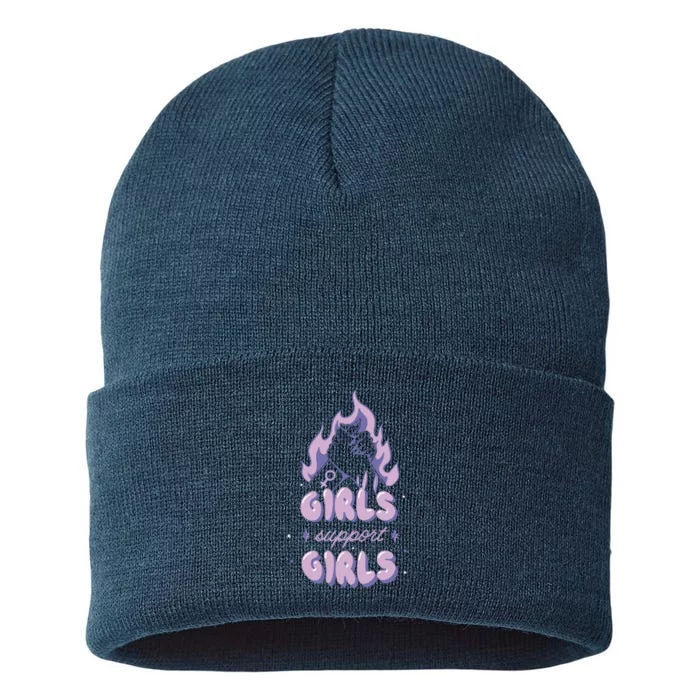 Girls Support Girls Feminism Sustainable Knit Beanie