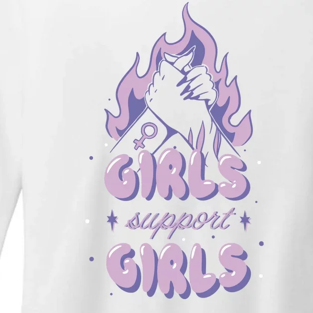 Girls Support Girls Feminism Womens CVC Long Sleeve Shirt