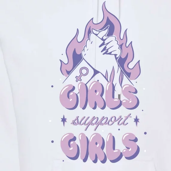 Girls Support Girls Feminism Premium Hoodie